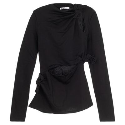 ACNE STUDIOS 春夏新款女士黑色设计感上衣银泰百货精品 301574