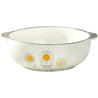 陶瓷家用双耳大汤碗简约加厚碗