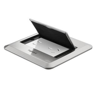 罗格朗地插单开门五孔滑盖式地插座隐藏式地板地面插隐形赠送底盒