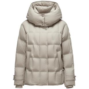 坦博尔鹅绒羽绒服女一手长保暖显瘦连帽宽松外套可脱卸帽时尚新品