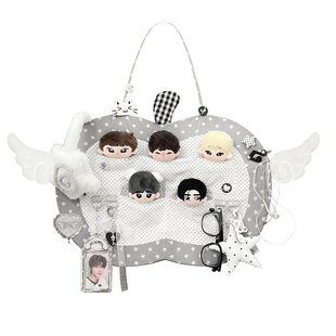 棉花娃娃5 10 15cm娃衣可爱收纳宿舍挂墙式玩偶娃娃公仔置物挂袋