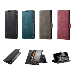 三星S23ultra手机壳适用samsung s23plus case新款商务s22+可放卡皮套s21fe防摔保护套复古耐脏老中年壳cover