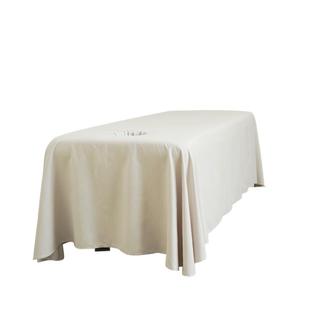 自在之橙美容院床罩网红极简风格一片式弧形底边床罩白色床单纯色