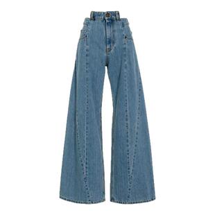 Maison Margiela 马吉拉春夏凸腰解构阔腿女牛仔裤银泰百货301574