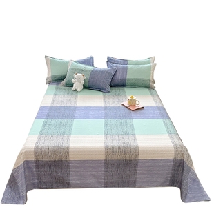 床单单件2025新款四季通用非全棉纯棉1米5宿舍单人被单枕套三件套