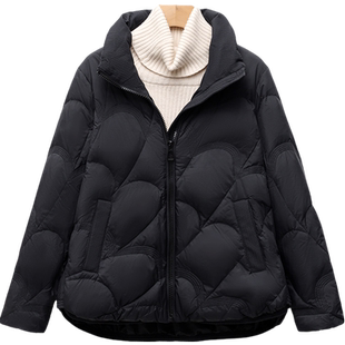 鸭宝宝2024年新款短款羽绒服女小个子加厚保暖红色显瘦高冬季外套