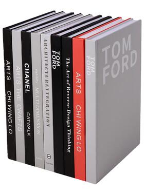 样板间书真书本摆件装饰书杂志英文仿真书样板间摆件轻奢装饰书籍