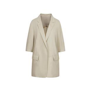 【周迅同款】LESS中袖亚麻西装女无扣休闲气质西服外套2O4714190