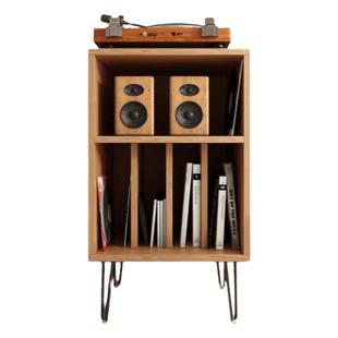 复古黑胶唱片机放置架唱片收纳柜组合音响留声机架书柜实木大容量