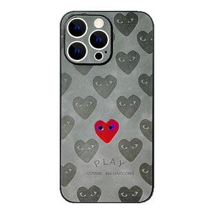 日本PLAY川久保玲情侣款男女适用iPhone17ProMax手机壳艺术个性16pro软壳12苹果14PM保护套翻毛皮i15外壳时尚