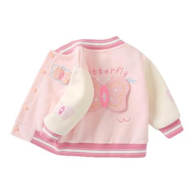 婴儿外套宝宝加绒棒球服洋气上衣