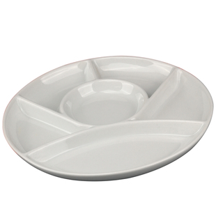 买一送一圆形国画白瓷调色盘陶瓷调色碟长方形圆形三格碟水粉水彩梅花盘中国画美术生绘画油画丙烯画颜料儿童