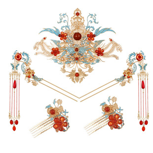 2025新款原创明制凤冠古风头饰发冠新娘中式发饰婚礼秀禾婚嫁汉服