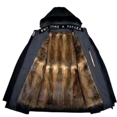 迪木杨真皮草男款男款派克服内胆