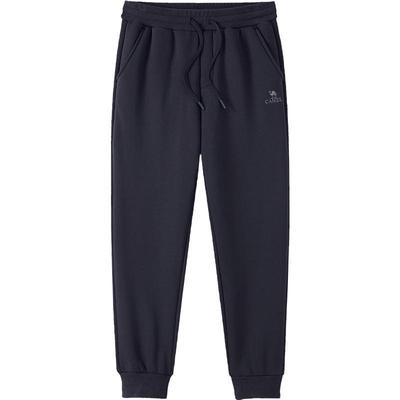 骆驼男装卫裤男2025冬季加绒加厚保暖弹力休闲束脚运动长裤子