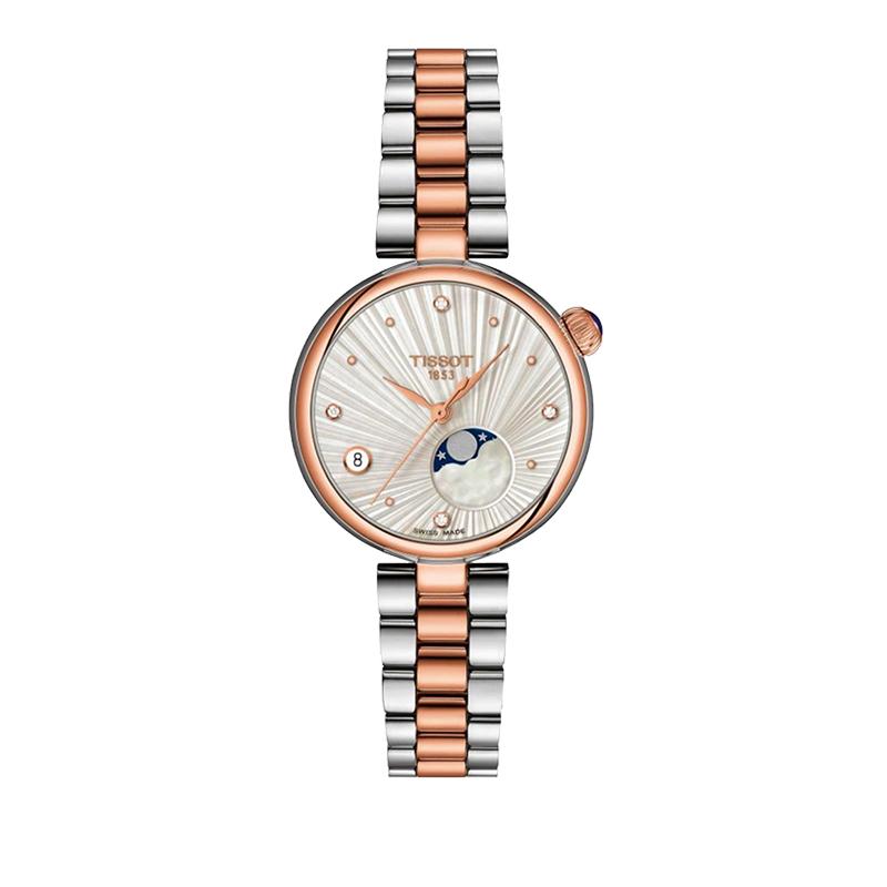 【自营】【新品】Tissot天梭小美人月相款石英女表偏心瑞士手表