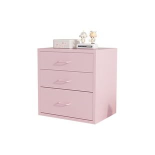 铁艺桌面收纳盒抽屉式铁皮柜办公桌文件文具多层置物架桌上储物柜