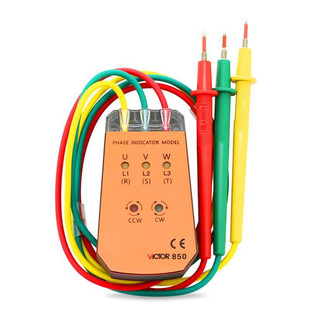 胜利牌相序表VC850A/C/D三相交流电相位计非接触式相序顺逆测试仪