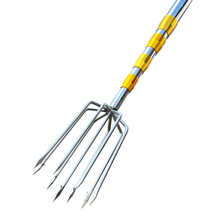 大倒刺加厚伸缩杆捕鱼叉不锈钢头老式鱼叉头渔叉鱼插鱼叉子扎鱼器