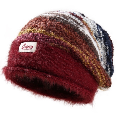 CACUSS秋冬毛绒保暖针织帽子女款