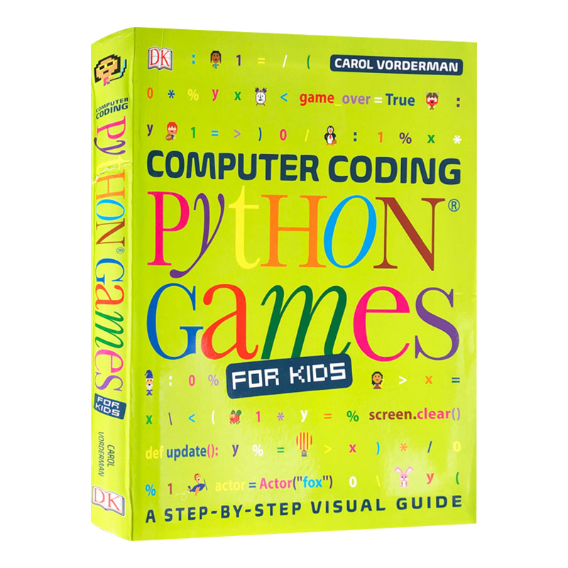 DK图解儿童编程 用Python写游戏 Computer Coding Python Games for Kids 英文原版 儿童编程语言学习系列 全彩版 英语书籍