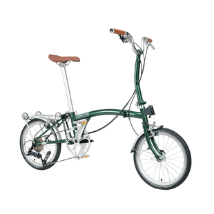 CRANSTON R9 Max 邮政绿 9速16寸复古城市轻便便携小布折叠自行车