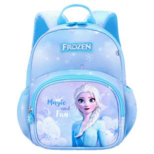 迪士尼书包幼儿园女孩艾莎公主宝宝外出小背包可爱轻便儿童双肩包