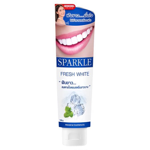 泰国进口Sparkle白白薄荷清凉牙膏祛渍清爽清新口气清洁柠檬干净