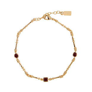 【新年礼物】Wens格致Edge几何镶石榴石手链女红色小众本命年礼物