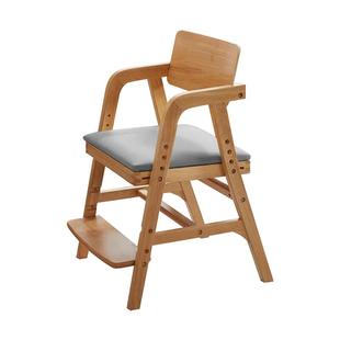 实木学习椅子儿童可升降调节学生写字椅宝宝餐椅书桌靠背座椅凳子