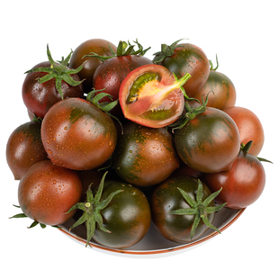 福建盐碱地紫春桃小番茄巧克力小西红柿现摘孕妇新鲜水果顺丰包邮