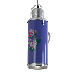 复古怀旧热水瓶吊灯市井风竹编水壶餐厅吧台火锅店酒吧店铺商用灯