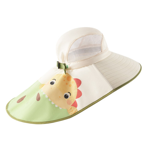 KK树大帽檐儿童防晒帽夏季宝宝遮阳帽男童女童太阳帽防紫外线沙滩