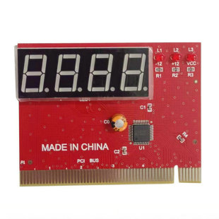 红板4位电脑故障诊断卡PCI主板检测卡四位测试卡内存检测配说明书