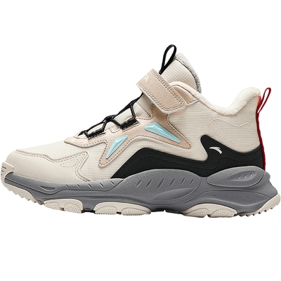 安踏儿童男大童二棉鞋加绒保暖冬鞋中大童户外雪地靴女童运动鞋子