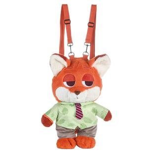 迪士尼疯狂动物城朱迪尼克毛绒公仔双肩包可爱卡通玩偶背包礼物萌