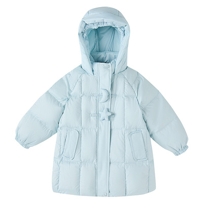 笛莎官方旗舰中长款羽绒服女童