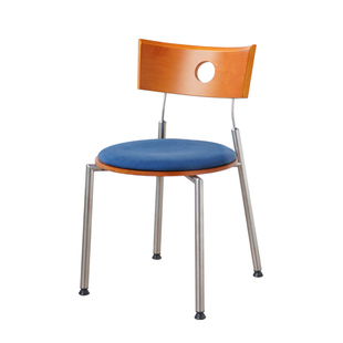 Hacosn复古餐桌椅子家用实木靠背椅网红休闲椅304不锈钢餐厅凳子