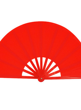 太极塑料红色儿童表演功夫扇