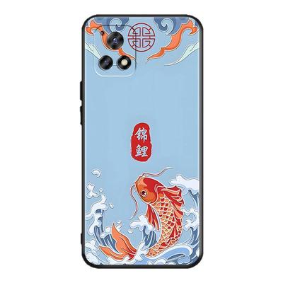 秋昊适用于vivoy52s手机壳v2057a网红iqoou3山水画v2061a唯美古风v1voiqoou3x男女y31s简约彩绘viviy54s防摔