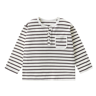 右欧童装男童纯棉长袖T恤小宝宝春装上衣儿童春秋抑菌百搭打底衫