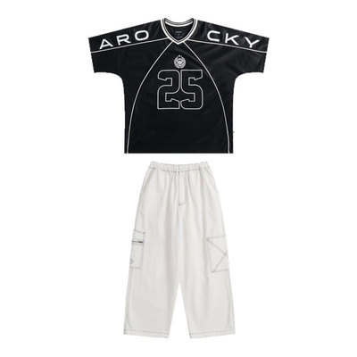 ROCKYROAD童装少儿街舞演出服运动球服套装酷帅hiphop街舞潮服