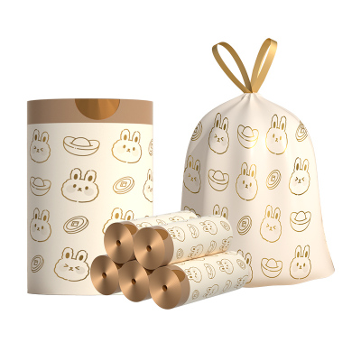 批发价印花免撕抽绳垃圾袋加大厚