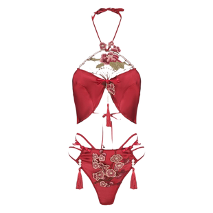 瑷绫说性感睡衣女战床上袍古风肚兜制服轻熟御姐成人内衣房事倾诉