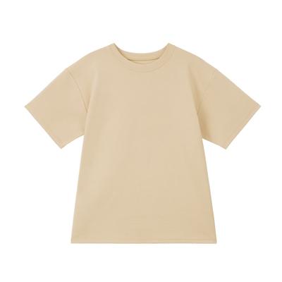 卷袖纯色短袖基础T恤纯棉