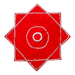 舞秧歌的她舞蹈手绢跳舞红手帕古典舞专业表演道具麻纱八角巾手绢