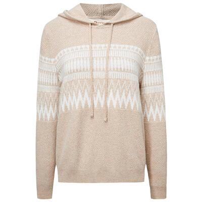 长袖羊绒衫连帽新款提花