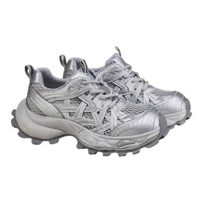 fed银色老爹鞋夏季新款女鞋网面增高鞋厚底休闲鞋女款S0512-ZC597