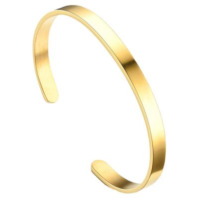 钛钢不掉色开口手镯小众复古女