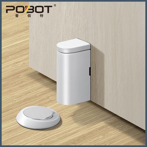 地吸免打孔磁吸门吸灰黑色挡明装门器卧室门门室内房间防撞碰器阻